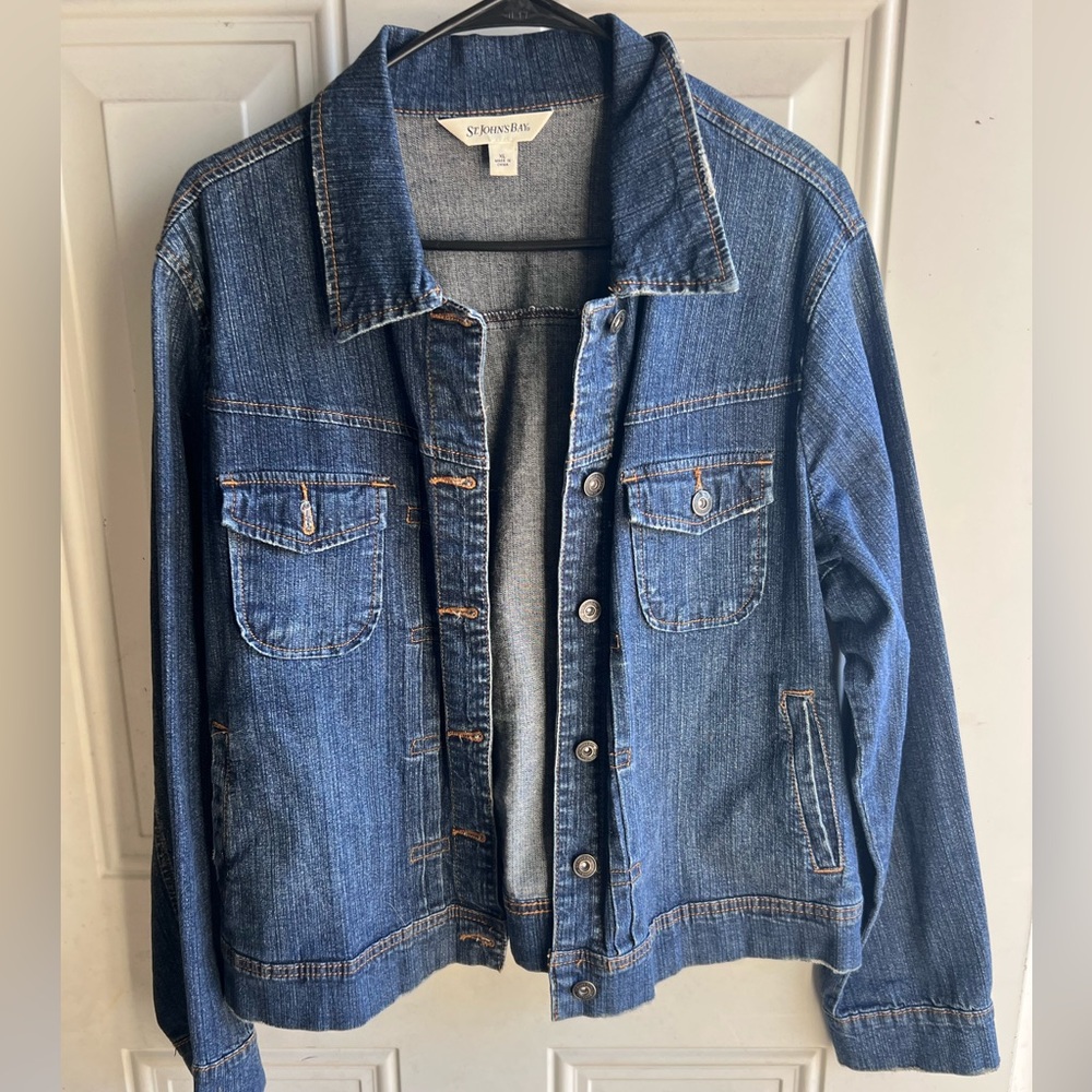 St. John's Bay women’s Blue Jean Jacket SIZE XL